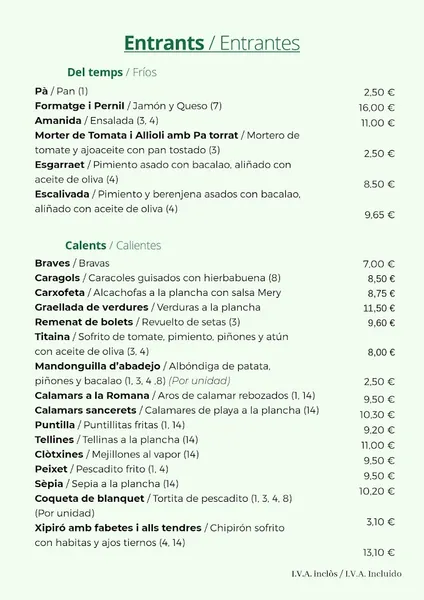 menu 1 of Restaurante Genuina