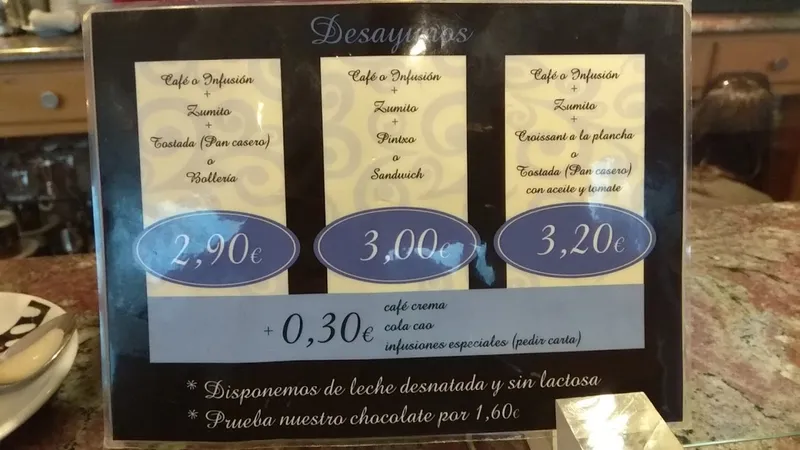 menu 0 of Cafe Bidea