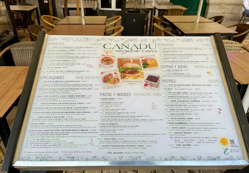 menu 0 of Restaurante Vegetariano Cañadú