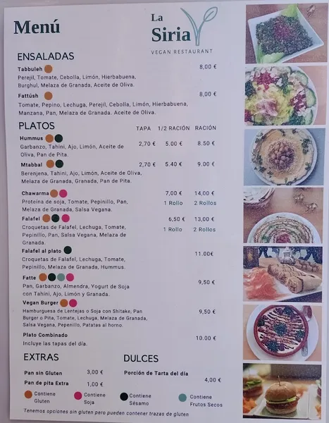 menu 0 of Vegan-té La Siria