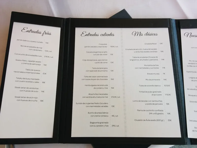 menu 2 of Restaurante El Raval | EXPERIENCIAS GASTRONÓMICAS