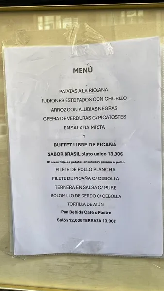 menu 0 of Sabor Brasil