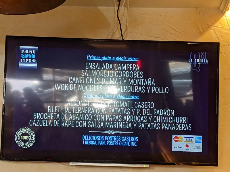 menu 0 of La Quinta de Chamartín