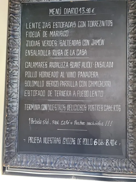 menu 2 of La Quinta de Chamartín