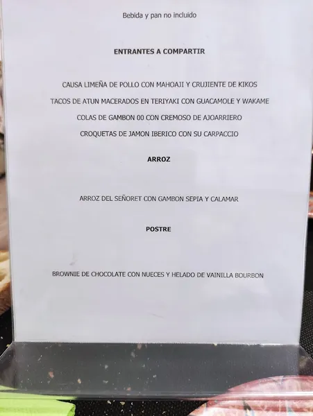 menu 1 of A Tu Gusto