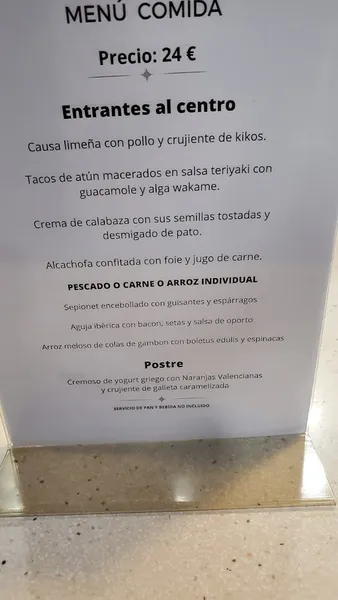 menu 2 of A Tu Gusto