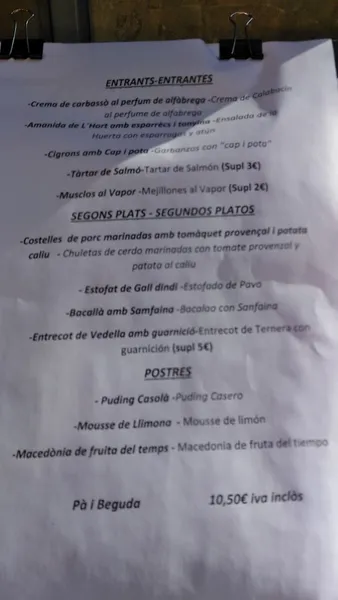 menu 2 of Marilyn Restaurant Cocteleria
