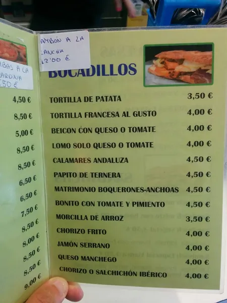 menu 2 of Cafetería Vianca