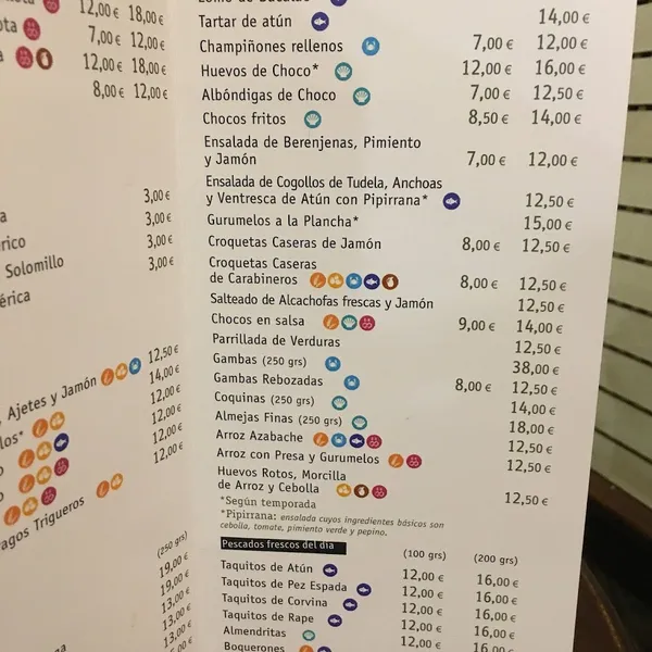 menu 1 of Restaurante Azabache