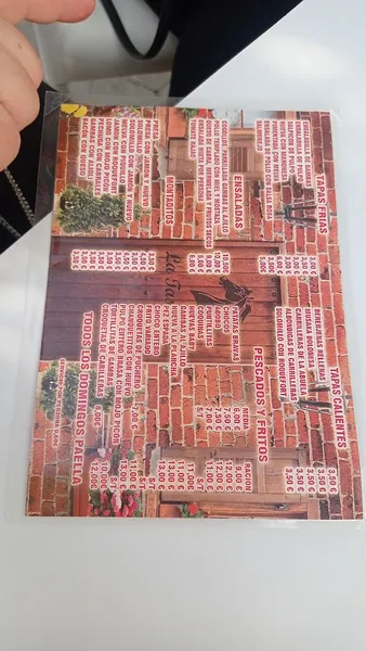 menu 1 of Restaurante La tasquita de Candela