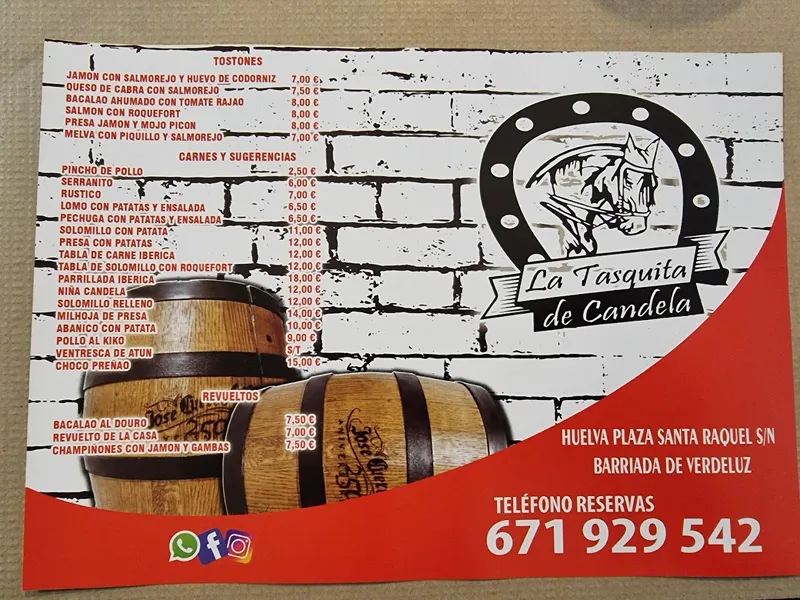 menu 2 of Restaurante La tasquita de Candela