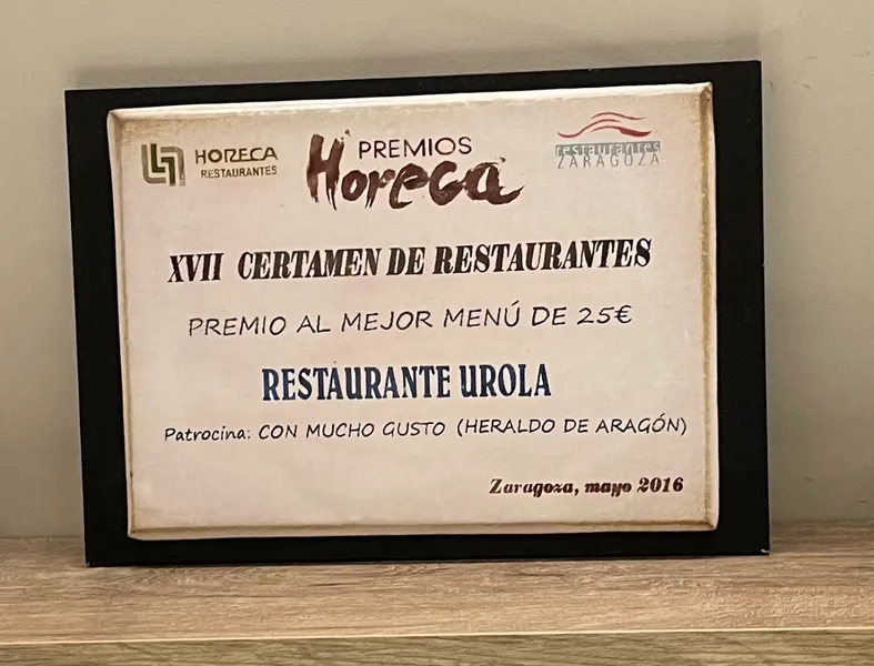 menu 1 of Urola Restaurante
