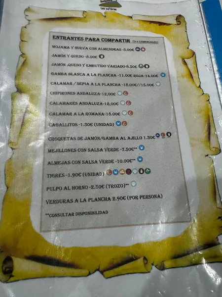 menu 1 of Restaurante Las Cumbres