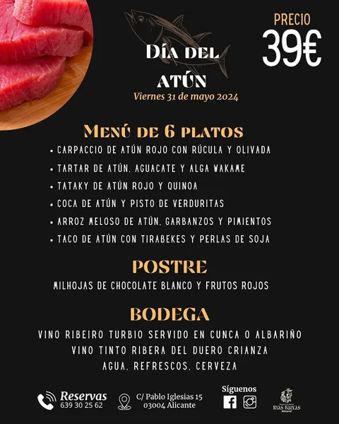 menu 1 of Restaurante Rías Baixas