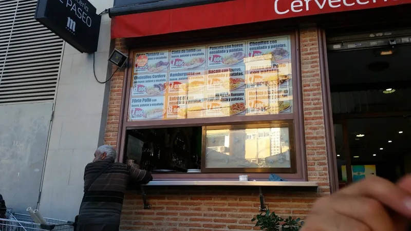 menu 1 of Cervecería El Paseo