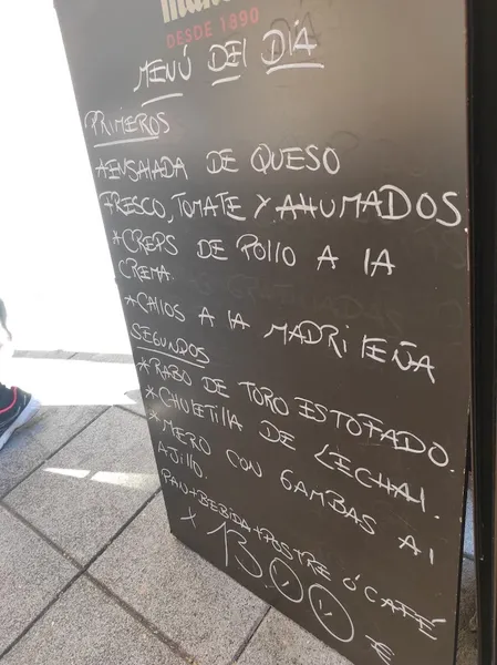 menu 1 of Mesón Moreno