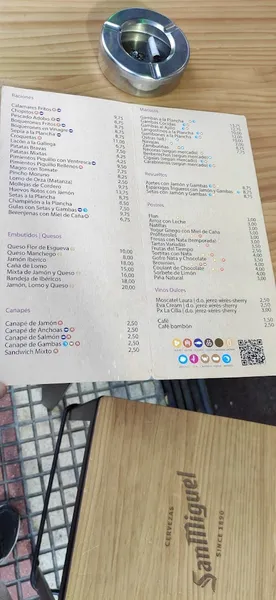 menu 0 of Bar El Malagueño