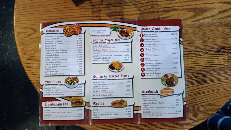 menu 0 of Camino Real
