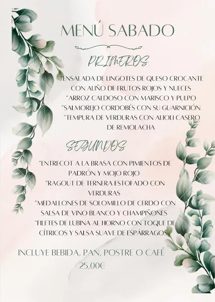 menu 0 of Restaurante La Casona de Antonio