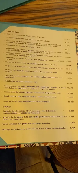 menu 0 of D'Qarmen Taberna