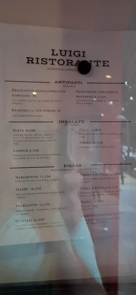 menu 0 of Luigi Restaurante