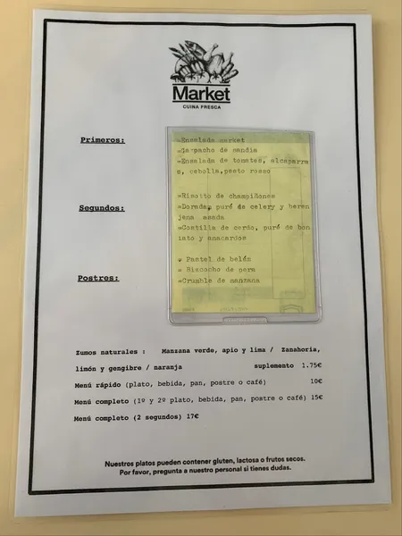 menu 0 of Market Cuina Fresca