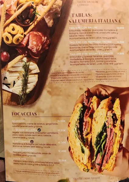 menu 0 of DITALY