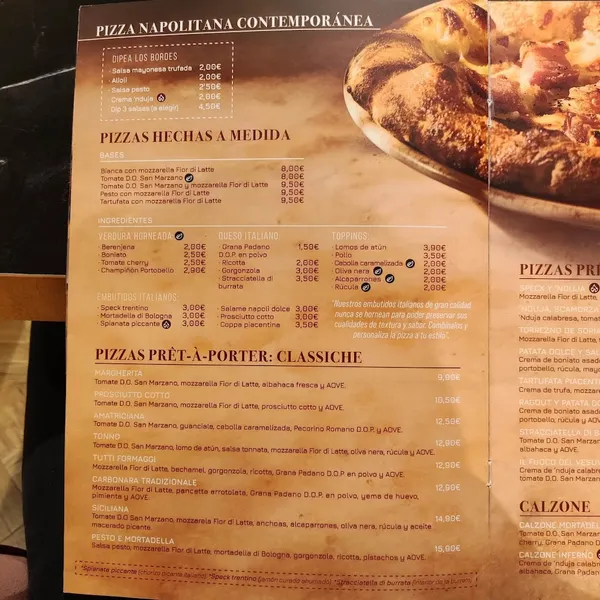 menu 2 of DITALY