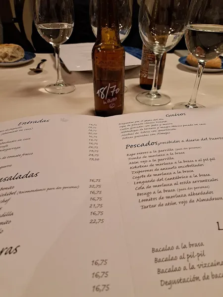menu 1 of Jaizkibel Asador Marinero