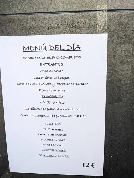 menu 2 of Restaurante Goterón