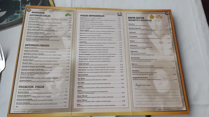 menu 0 of Restaurante A'Cantinella
