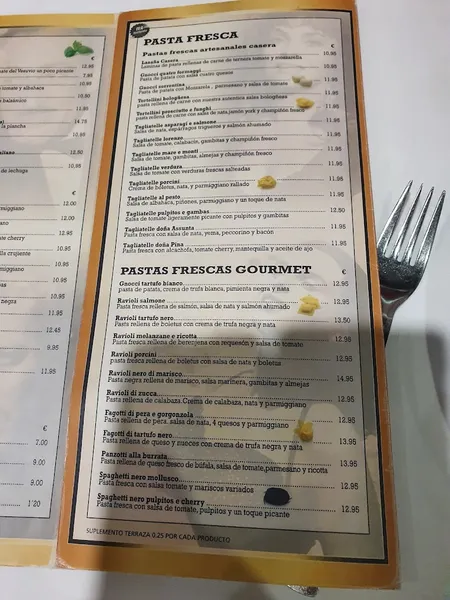 menu 2 of Restaurante A'Cantinella