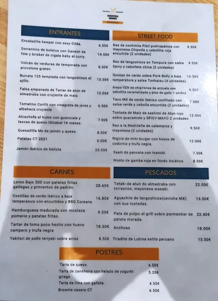 menu 1 of Cerveteca Restaurante