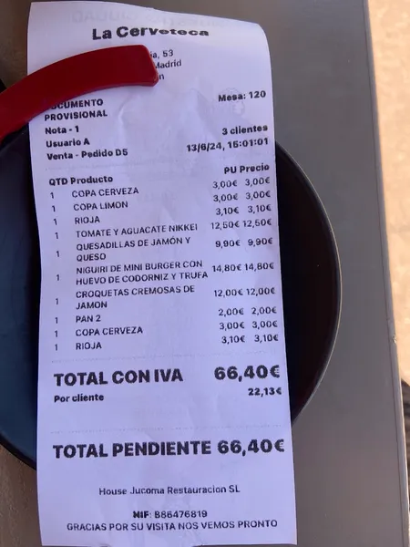 menu 2 of Cerveteca Restaurante
