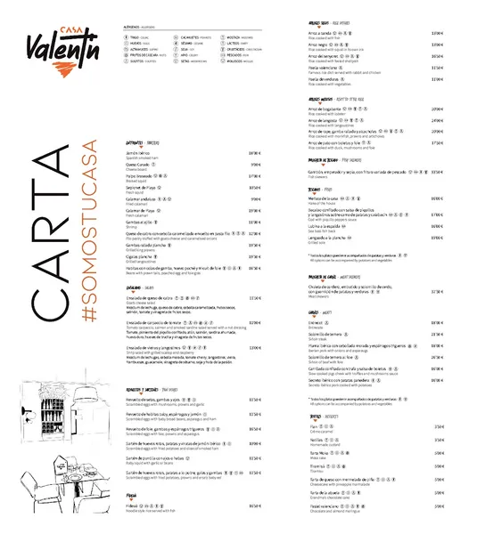 menu 0 of Casa Valentín