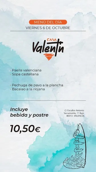 menu 1 of Casa Valentín