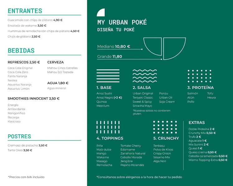 menu 0 of Urban Poke Bar - Carabaña - Alcalá de Henares