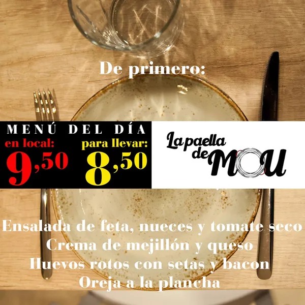 menu 1 of La paella de Mou