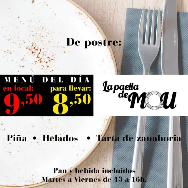 menu 2 of La paella de Mou
