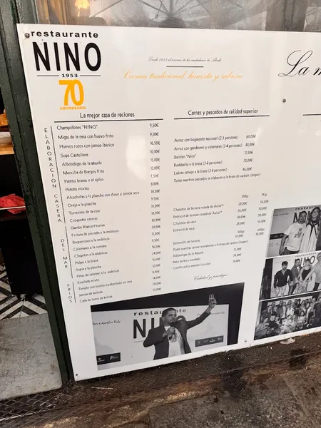 menu 1 of Restaurante Nino