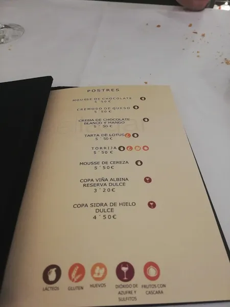 menu 1 of Restaurante El Lagar