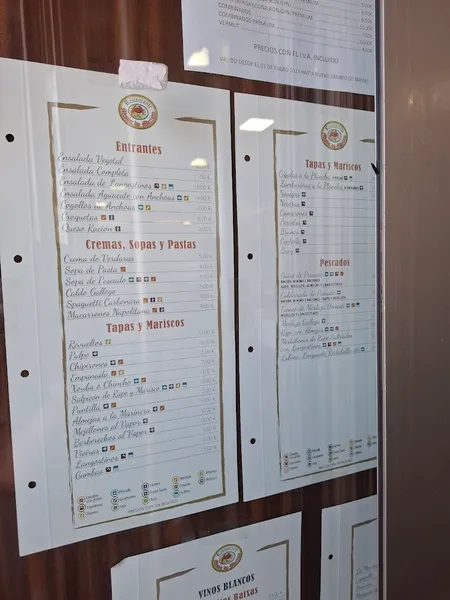menu 1 of Mesón do Marisco