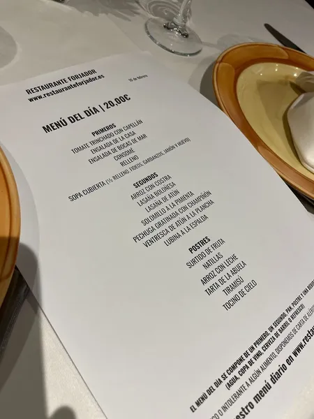 menu 2 of Restaurante Forjador