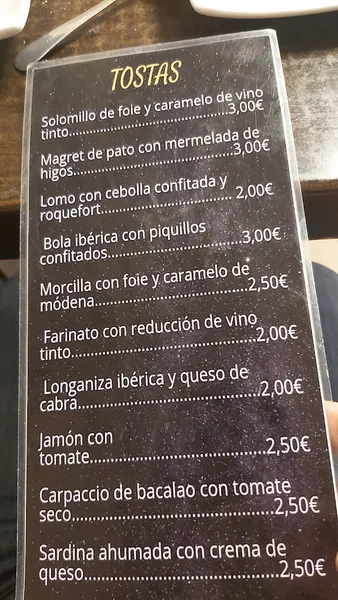 menu 0 of El Bardo Centro