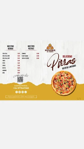 menu 1 of Pizzeria al gusto