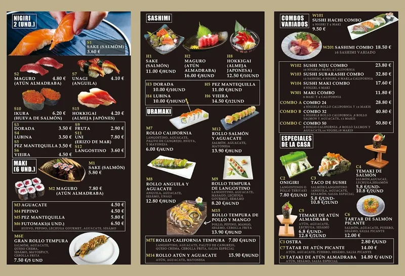 menu 0 of TAIYO SUSHI BAR