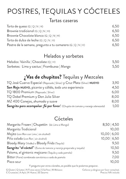 menu 1 of Restaurante TACOVACA