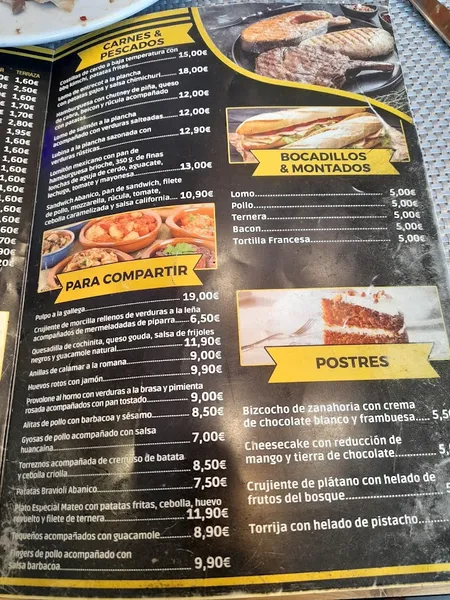 menu 2 of Abanico