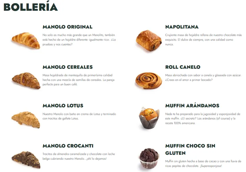 menu 2 of Manolo Bakes