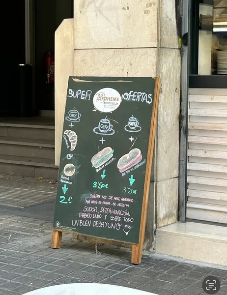 menu 1 of Boheme Bakery Cafe